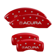 Carica l&#39;immagine nel visualizzatore di Gallery, MGP 4 Caliper Covers Engraved Front &amp; Rear MGP Red finish silver ch