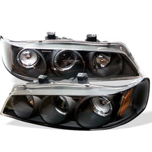 Cargar imagen en el visor de la galería, Spyder Honda Accord 94-97 1PC Projector Headlights LED Halo Amber Reflctr Blk PRO-YD-HA94-AM-BK