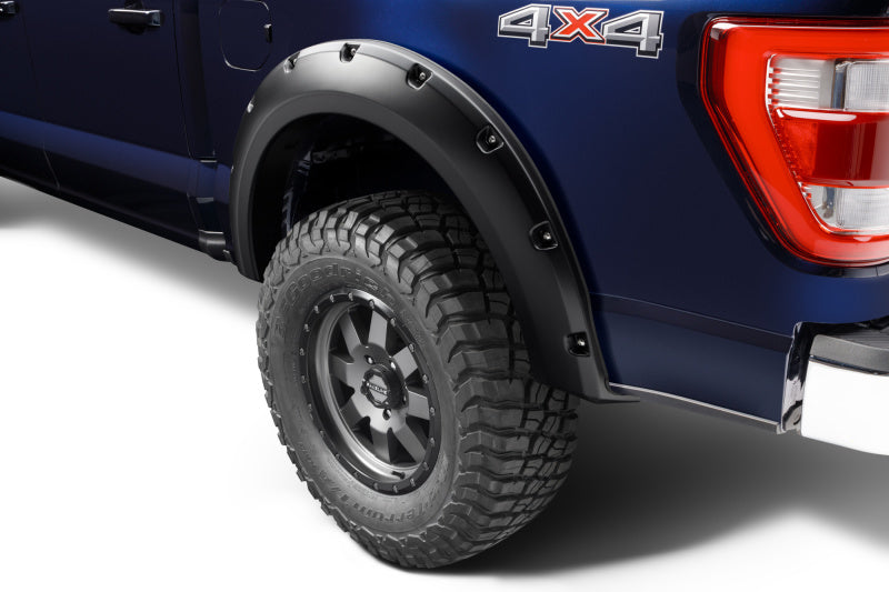 Bushwacker 21-22 Ford F-150 Pocket Style Fender Flares 2pc Rear - Black