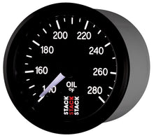 Charger l&#39;image dans la galerie, Autometer Stack 52mm 140-280 Deg F 1/8in NPTF Male Pro Stepper Motor Oil Temp Gauge - Black