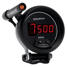 गैलरी व्यूवर में इमेज लोड करें, Autometer Quick-Lite Digital 10K RPM Pedestal Mount 3 3/4in Tachometer Black Dial w/ Red LED