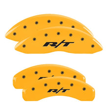 गैलरी व्यूवर में इमेज लोड करें, MGP 4 Caliper Covers Engraved Front &amp; Rear RT1-Truck Yellow finish black ch