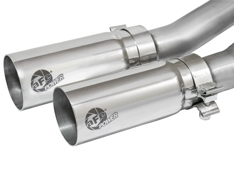 aFe Rebel Series CB Middle-Side Exit SS Exhaust w/ Polished Tips 09-16 GM Silverado/Sierra V6/V8