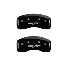 Cargar imagen en el visor de la galería, MGP 4 Caliper Covers Engraved Front &amp; Rear RT Black finish silver ch