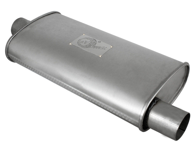 aFe Scorpion Replacement Alum Steel Muffler Double Layer 2-1/2in In/Out Center/Offset 18inL x9inW