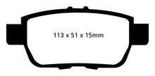 Carica l&#39;immagine nel visualizzatore di Gallery, EBC 09-14 Acura TL 3.5 Ultimax2 Rear Brake Pads