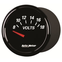 Laden Sie das Bild in den Galerie-Viewer, Autometer Designer Black II 52mm 18V Voltmeter Gauge