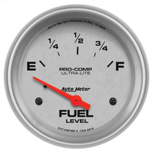 Load image into Gallery viewer, Autometer Ultra-Lite 66.7mm Short Sweep Electronic 0 E/90 F Fuel Level Gauge