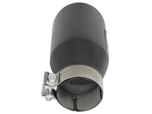 Cargar imagen en el visor de la galería, aFe MACH Force-Xp 3in 304 SS Metallic Black Exhaust Tip 3in In x 4-1/2in Out x 9in L Clamp-On Right