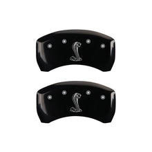 Cargar imagen en el visor de la galería, MGP 4 Caliper Covers Engraved Front &amp; Rear Tiffany Snake Black finish silver ch