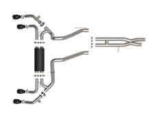 Carica l&#39;immagine nel visualizzatore di Gallery, aFe Vulcan Series 2.5in 304SS Cat-Back Exhaust 2021+ Jeep Wrangler 392 6.4L w/ Black Tips