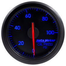 Cargar imagen en el visor de la galería, Autometer Airdrive 2-1/6in Oil Pressure Gauge 0-100 PSI - Black