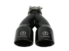 Laden Sie das Bild in den Galerie-Viewer, aFe Takeda 2.5in 304 Stainless Steel Clamp-on Exhaust Tip 2.5in Inlet 3in Dual Outlet - Black