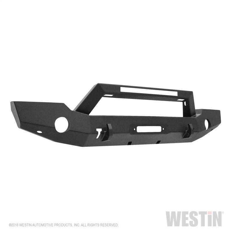 Westin 18-20 Jeep Wrangler WJ2 Full Width Front Bumper w/LED Light Bar Mount Textured Black