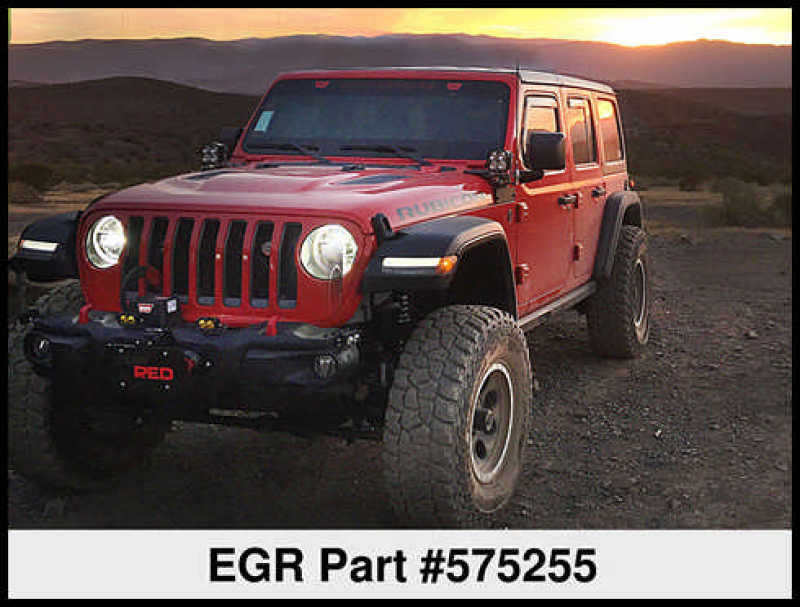 EGR 2018 Jeep Wrangler JL SlimLine In-Channel WindowVisors Set of 4 - Matte Black