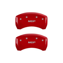 Carica l&#39;immagine nel visualizzatore di Gallery, MGP Rear set 2 Caliper Covers Engraved Rear MGP Red finish silver ch