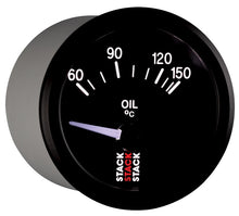 Carica l&#39;immagine nel visualizzatore di Gallery, Autometer Stack 52mm 60-150 Deg C M10 Male Electric Oil Temp Gauge - Black