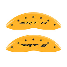 गैलरी व्यूवर में इमेज लोड करें, MGP 4 Caliper Covers Engraved Front &amp; Rear SRT8 Yellow finish black ch