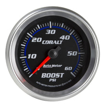 Laden Sie das Bild in den Galerie-Viewer, Autometer Cobalt 2-5/8in Mechanical Boost Gauge 60 PSI