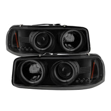 Cargar imagen en el visor de la galería, Spyder GMC Sierra 1500/2500 99-06 Projector Headlights CCFL Halo LED Blk Smke PRO-YD-CDE00-CCFL-BSM