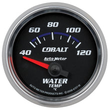 Carica l&#39;immagine nel visualizzatore di Gallery, Autometer Cobalt 52mm Short Sweep Electronic 40-120 Deg C Water Temprature Gauge