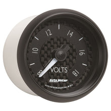 Laden Sie das Bild in den Galerie-Viewer, Autometer GT Series 52mm Full Sweep Electronic 8-18 Volts Voltmeter