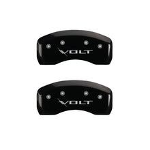 Load image into Gallery viewer, MGP 4 Caliper Covers Engraved Front &amp; Rear Volt Black finish silver ch