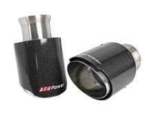 Carica l&#39;immagine nel visualizzatore di Gallery, aFe MACH Force-XP 4-1/2in Carbon Fiber OE Replacement Exhaust Tips - 15-19 Dodge Charger/Hellcat