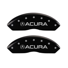 Carica l&#39;immagine nel visualizzatore di Gallery, MGP 4 Caliper Covers Engraved Front &amp; Rear Acura Black finish silver ch