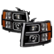 Carica l&#39;immagine nel visualizzatore di Gallery, Xtune Chevy Silverado 1500/2500/3500 07-13 Projector Headlights Black PRO-JH-CS07-LED-BK