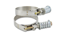 Cargar imagen en el visor de la galería, Vibrant Stainless Steel Spring Loaded T-Bolt Clamps (Pack of 2) - Clamp Range 4.78in-5.08in