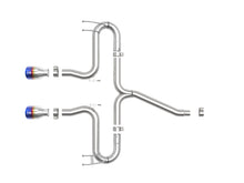 Charger l&#39;image dans la galerie, aFe Takeda 2-1/2in 304 SS Axle-Back Exhaust w/Blue Flame Tips 17-20 Honda Civic Sport L4-1.5L (t)