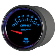 Laden Sie das Bild in den Galerie-Viewer, Autometer Cobalt 52mm 0-7 BAR Short Sweep Electric Oil Pressure Gauge