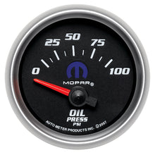 Carica l&#39;immagine nel visualizzatore di Gallery, Autometer Mopar 52.4mm SSE 0-100 PSI Oil Pressure Gauge