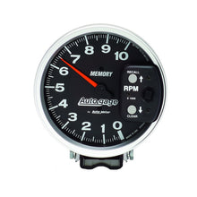 Carica l&#39;immagine nel visualizzatore di Gallery, Autometer 5 inch 10,000 RPM w/ Peak Memory Pedestal Tachometer Auto Gage - Black