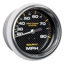 Laden Sie das Bild in den Galerie-Viewer, Autometer Gauge Speedometer 3-3/8in 80MPH Mechanical Marine Carbon Fiber