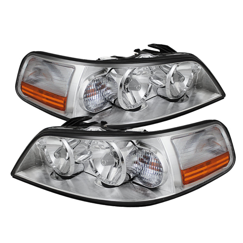 Xtune Lincoln Town Car 05-11 Crystal Headlights Chrome HD-JH-LTC05-AM-C