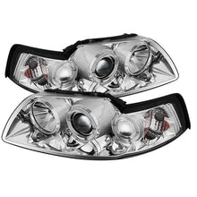 Load image into Gallery viewer, Spyder Ford Mustang 99-04 Projector Headlights LED Halo Chrome High H1 Low H1 PRO-YD-FM99-1PC-AM-C