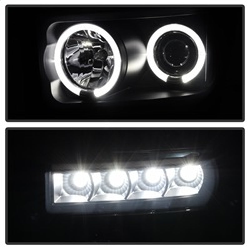 Spyder Ford F250/350 08-10 Projector Headlights LED Halo LED Blk Smke PRO-YD-FS08-HL-BSM