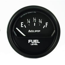 Carica l&#39;immagine nel visualizzatore di Gallery, Autometer AutoGage 2-5/8in 0-90 Short Sweep Electrical Fuel Level - Black