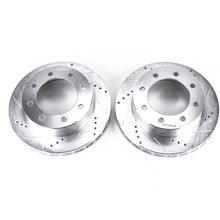 गैलरी व्यूवर में इमेज लोड करें, Power Stop 1999 Ford F-250 Super Duty Front Evolution Drilled &amp; Slotted Rotors - Pair