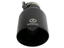 Charger l&#39;image dans la galerie, aFe MACH Force-Xp 409 SS Clamp-On Exhaust Tip 2.5in. Inlet / 4.5in. Outlet / 9in. L - Black