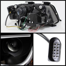 Cargar imagen en el visor de la galería, Spyder Audi A6 02-04 Projector Headlights Halogen ModelLight Tube DRL Blk PRO-YD-ADA601-LTDRL-BK