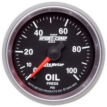 Laden Sie das Bild in den Galerie-Viewer, Autometer Sport-Comp II 52mm 0-100 PSI Electronic Oil Pressure Gauge