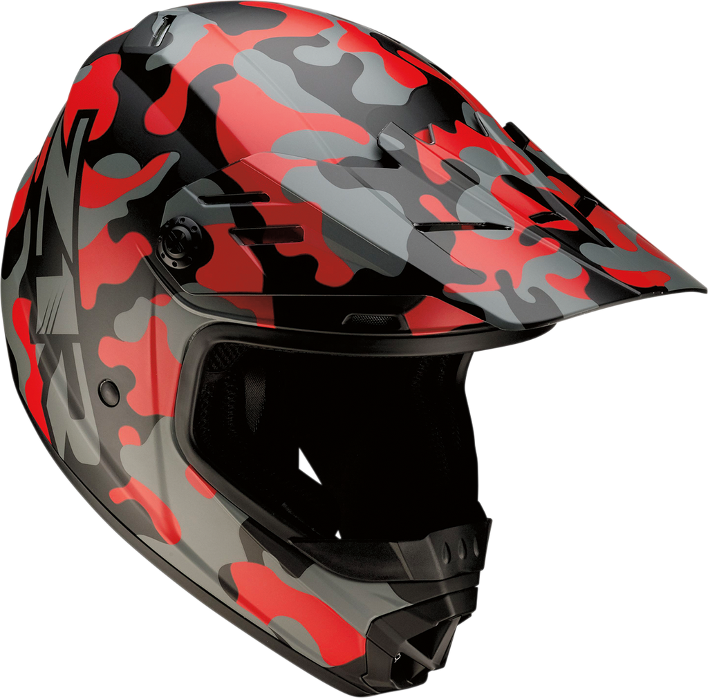 Z1R Youth Rise Helmet - Camo - Red - Small 0111-1264