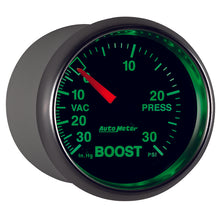 Laden Sie das Bild in den Galerie-Viewer, Autometer GS 52mm 30 In Hg.-Vac/30 PSI Mechanical Vacuum/Boost Gauge