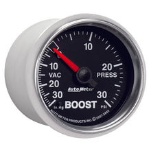 Laden Sie das Bild in den Galerie-Viewer, Autometer GS 52mm 30 In Hg.-Vac/30 PSI Mechanical Vacuum/Boost Gauge