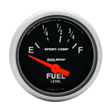 Carica l&#39;immagine nel visualizzatore di Gallery, Autometer 2-1/16in 73 OHMS Empty / 10 OHMS Full Electric Sport-Comp Gauge