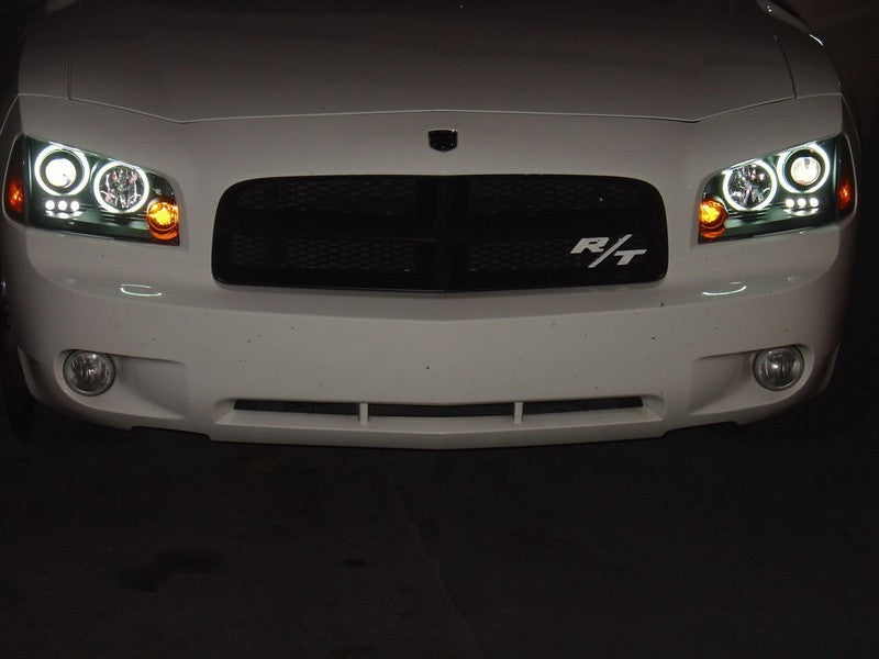 Spyder Dodge Charger 06-10 Projector Headlights Halogen Model CCFL Halo LED Blk PRO-YD-DCH05-CCFL-BK