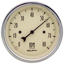 Carica l&#39;immagine nel visualizzatore di Gallery, Autometer 3-3/8in. Antique Beige 8K RPM In-Dash Tachometer Gauge